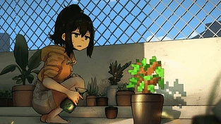橡木……来自 Minecraft？ 动态壁纸 | 作者：ЭнергеТитек
