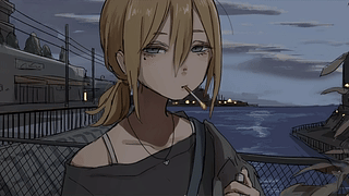 抽烟的女孩