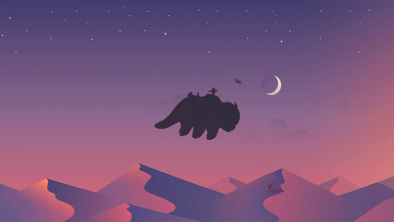 Appa 在日落时飞行 | Avatar