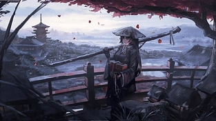 明日方舟 : Saga [ 4220 x 1741 ] 动态壁纸 | 作者：~♡ Yumi Neko ♡~