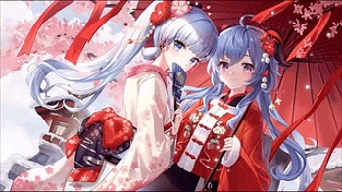 原神 / Ayaka & Ganyu 动态壁纸 | 作者：Tikzito