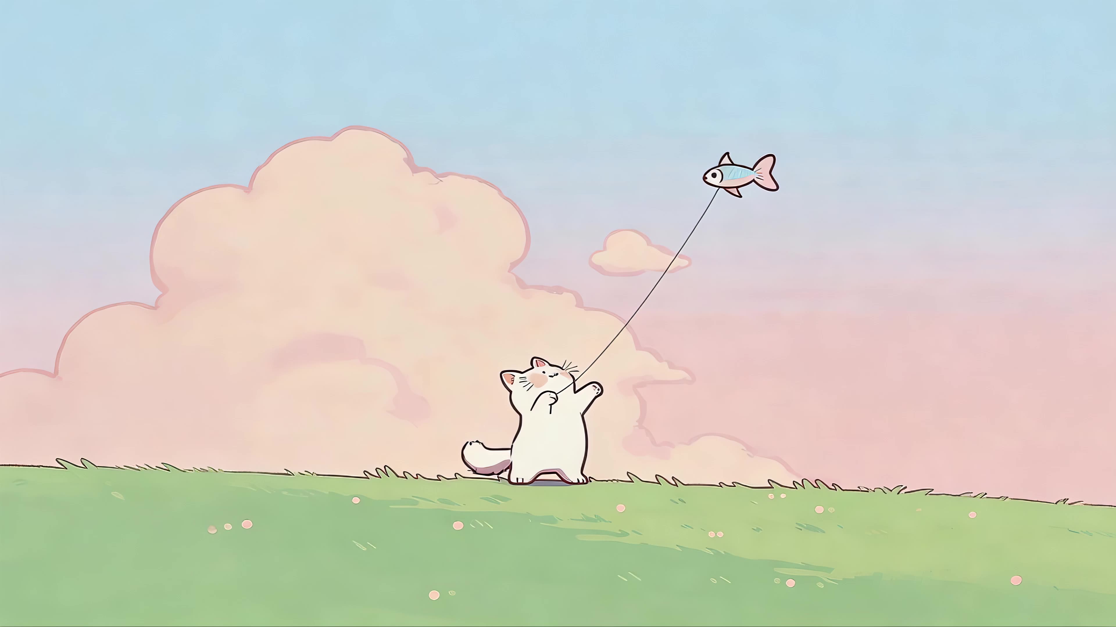放风筝的猫咪