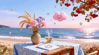 海边花香午后