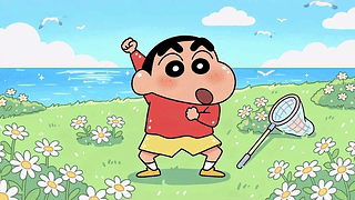 元气海边小男孩