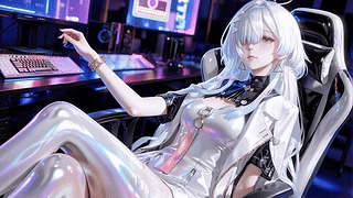 赛博银发电竞少女