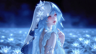 夜莲幽光蓝发少女