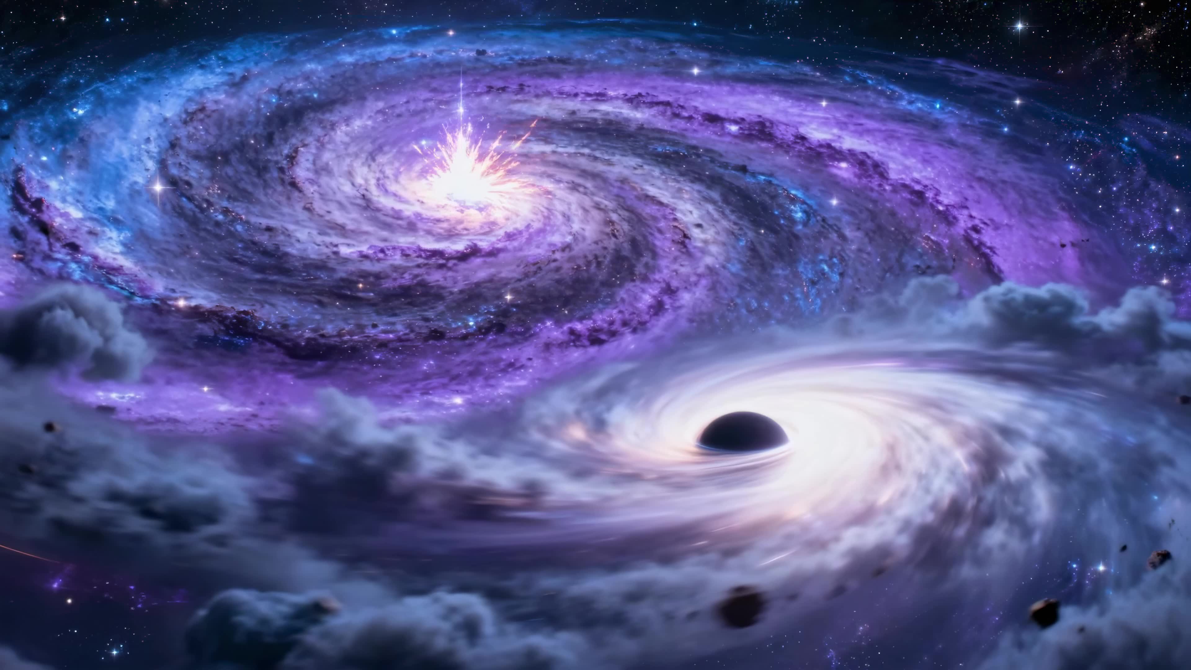 梦幻紫宇宙旋涡奇景