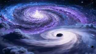 梦幻紫宇宙旋涡奇景 动态壁纸 | 作者：偶然