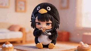 企鹅小女孩