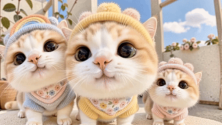 阳光下的软萌小奶猫