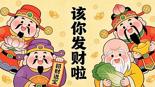 该你发财啦吉祥财神