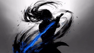 水墨武士 动态壁纸 | 作者：朴补