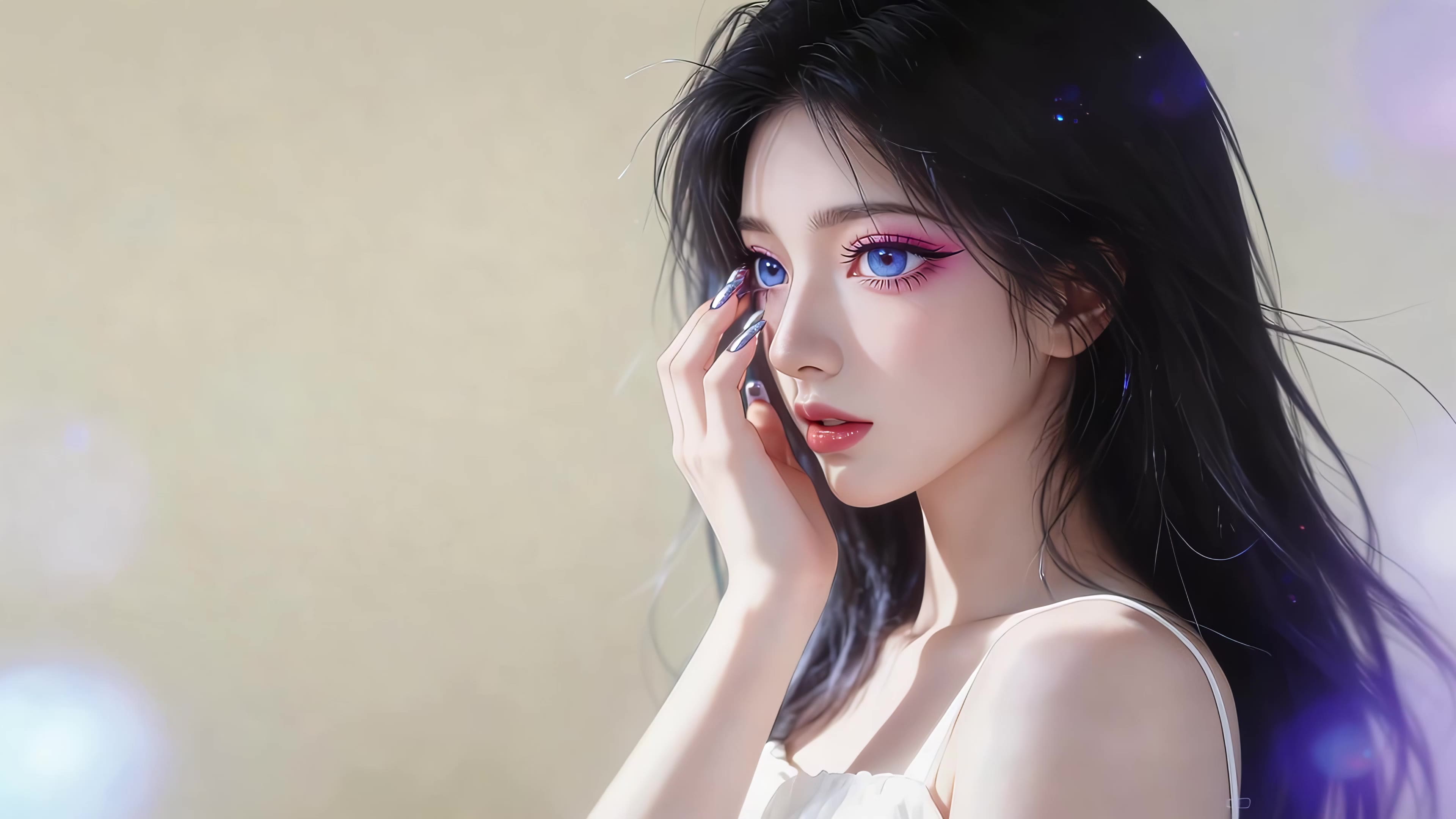散发美女