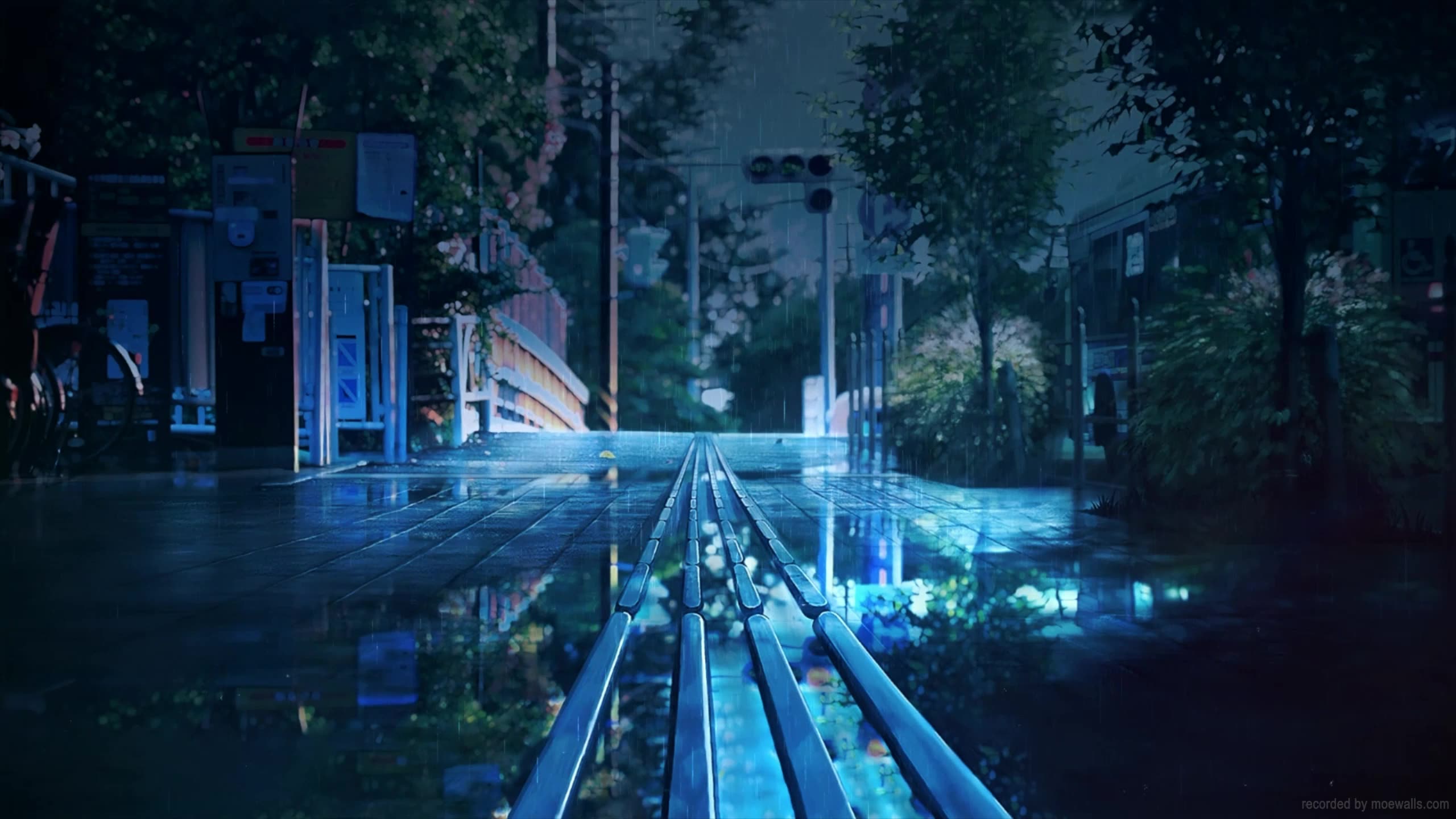 雨夜日本街道