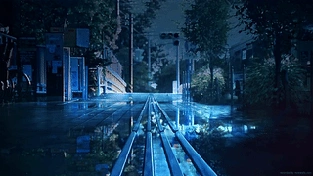 雨夜日本街道 动态壁纸 | 作者：ルーシーモンロー