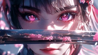 剑与樱的光影 动态壁纸 | 作者：小孙的桌面美化