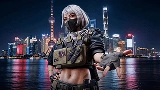 大楼下的麦小雯 动态壁纸 | 作者：小孙的桌面美化