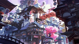 'Japanese Town' by 三叠色