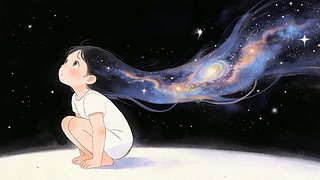 夜景星空女孩