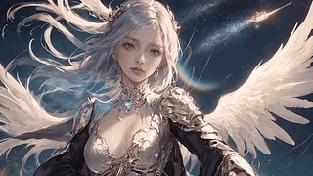 天使奇幻动漫女孩 [4K] 动态壁纸 | 作者：Narubaesu Jackson