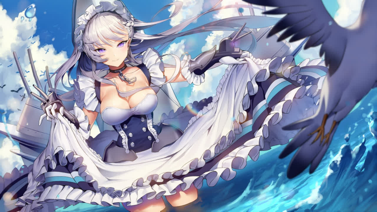 海滩上的少女