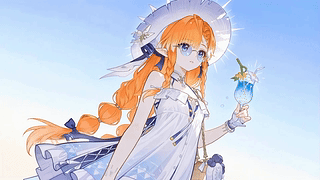 夏日清凉橘发少女