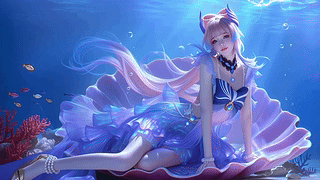 幽蓝海底少女