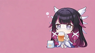 可爱Q版饮品少女
