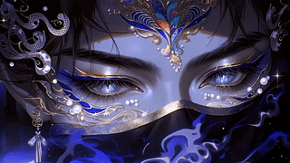 鎏金异域神秘蓝眸