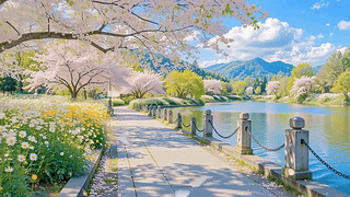 春日河畔樱花步道