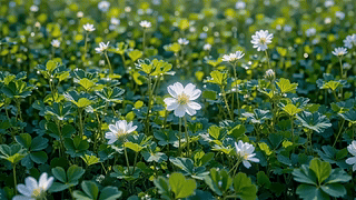 清新自然白花海