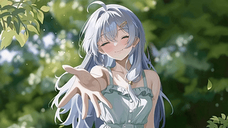 林间银发少女邀约