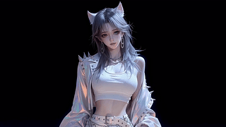 甜酷异瞳猫耳少女