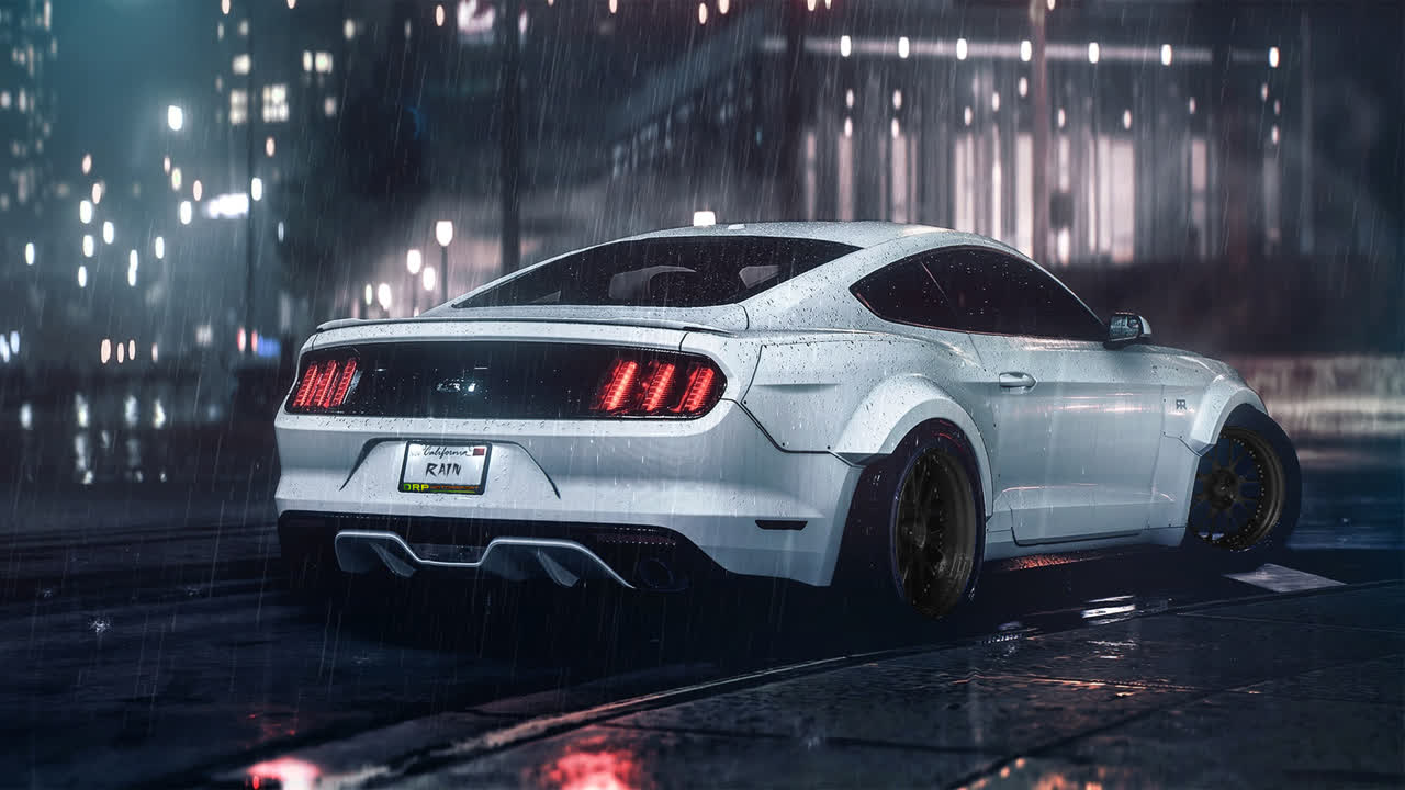夜晚的Ford Mustang Mk6 v2
