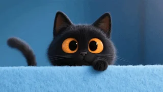 可爱的大眼睛小猫