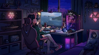 Lo-Fi Glow – 午夜游戏室 动态壁纸 | 作者：Ramiz00786