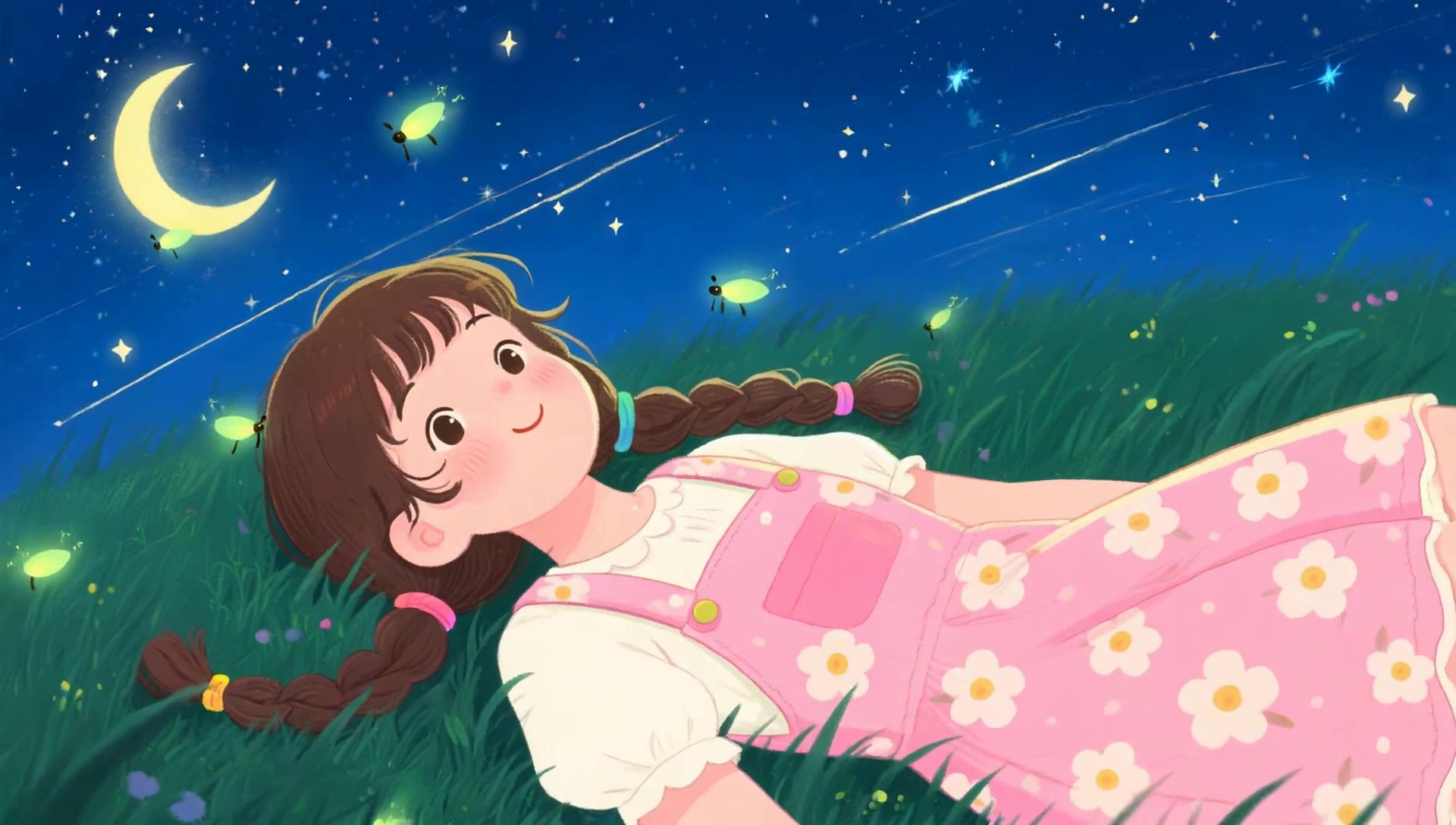 月夜萤火虫 双马尾少女