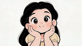 托腮少女 动态壁纸 | 作者：拙图