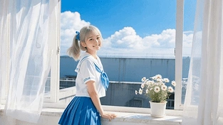 校园元气清新少女 动态壁纸 | 作者：拙图
