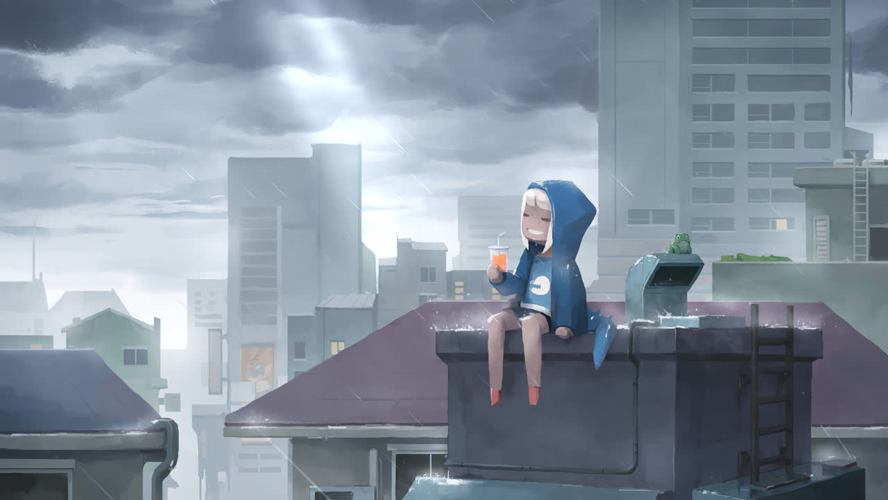 Wet Day 雨天 (Lofi Hip-Hop & Rain) in 4K