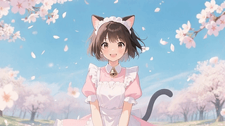 日系樱花猫耳女仆