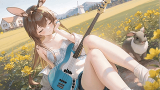 花田兔耳少女与贝斯