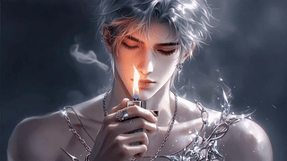 暗夜银发红瞳少年