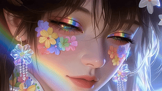花漾彩瞳少女