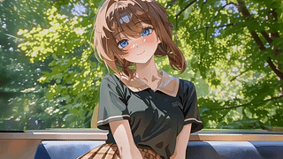 夏日林间少女