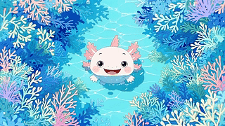 海底软萌小蝾螈
