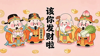 该你发财啦