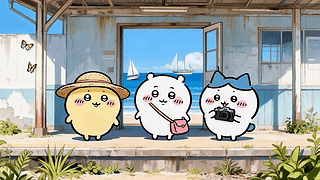 海边度假小团子