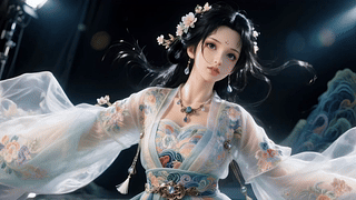 古风簪花汉服美人