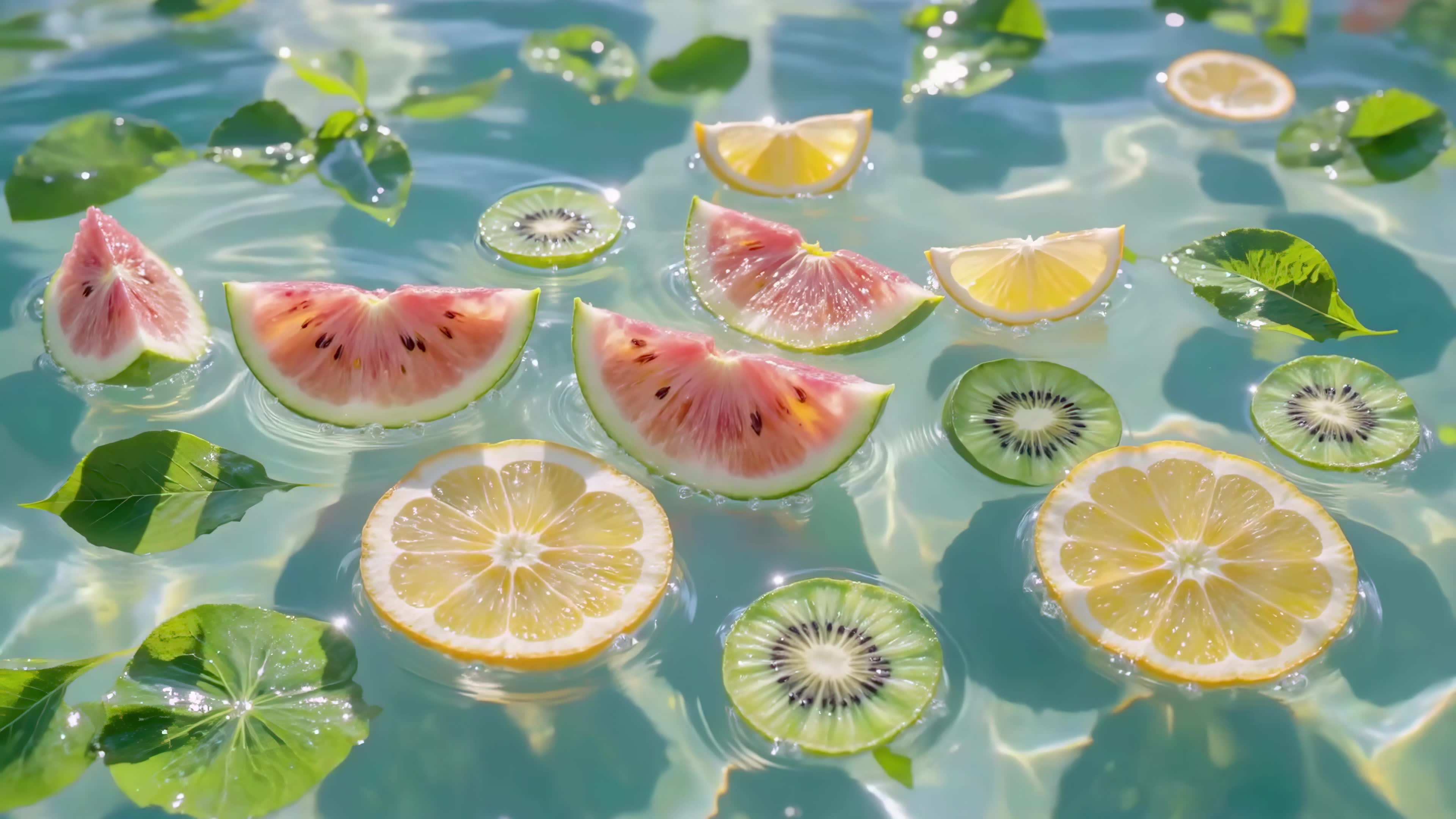 夏日清凉鲜果水景